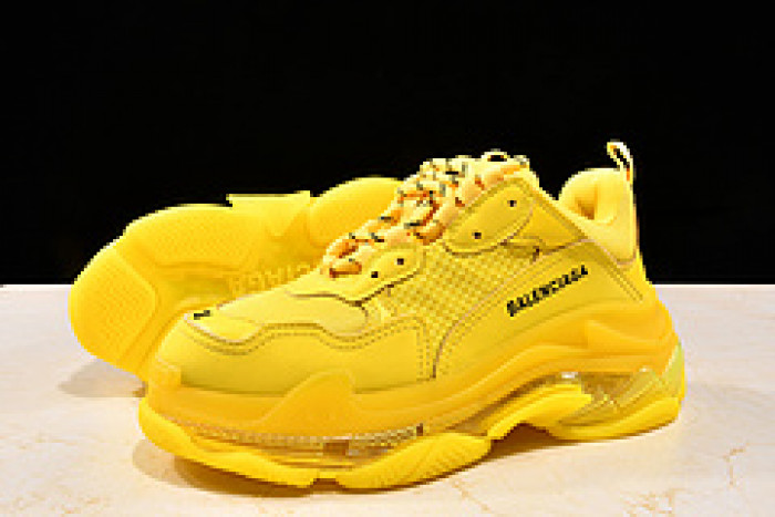 Ba*len*cia*ga TRIPLE S TRAINERS CLEAR SOLE TRAINER YELLOW W09O5 8126