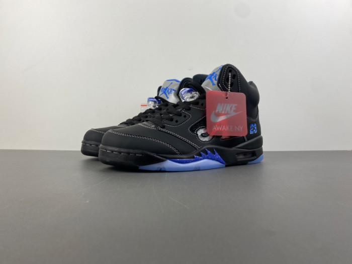 Awake NY x Air Jordan 5 Black Racer Blue DV4982-004