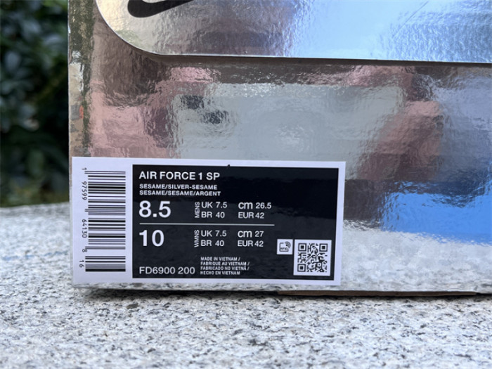 Off-White x Nike Air Force 1 Low Sesame FD6900-200