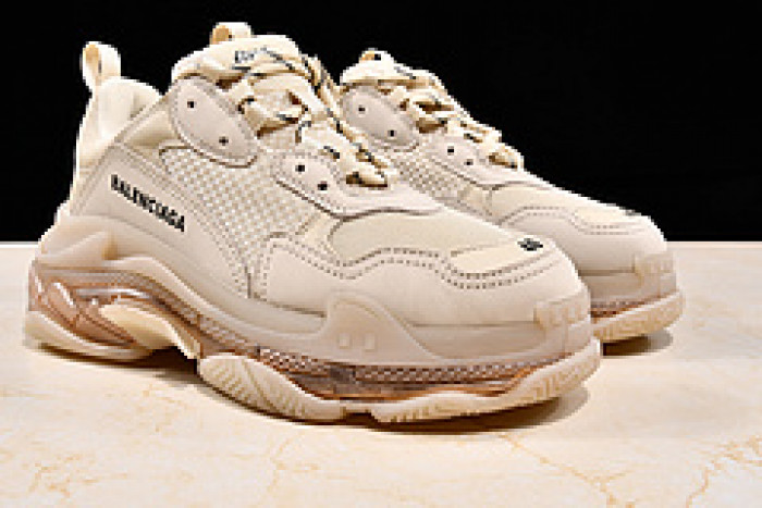 Ba*len*cia*ga TRIPLE S TRAINERS CLEAR SOLE TRAINER WHITE W09O5 8123