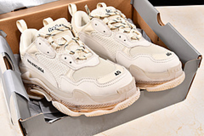 Ba*len*cia*ga TRIPLE S TRAINERS CLEAR SOLE TRAINER WHITE W09O5 8123
