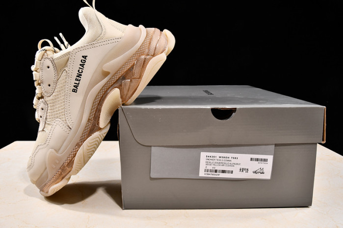 Ba*len*cia*ga TRIPLE S TRAINERS CLEAR SOLE TRAINER WHITE W09O5 8123